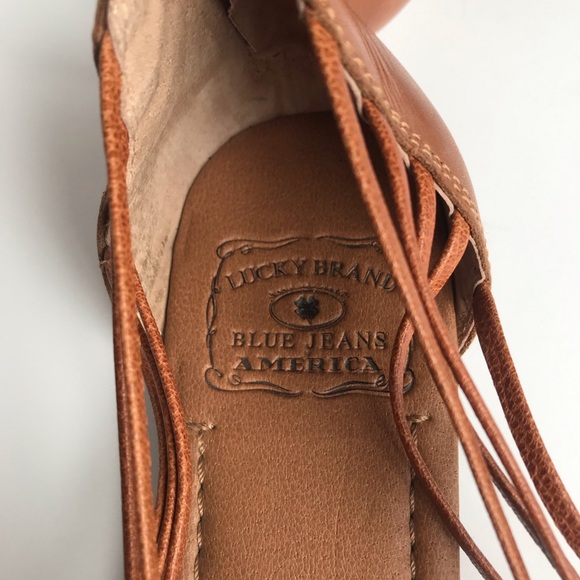 Lucky Brand Brown Leather Thong Sandals 10 M - Picture 4 of 5